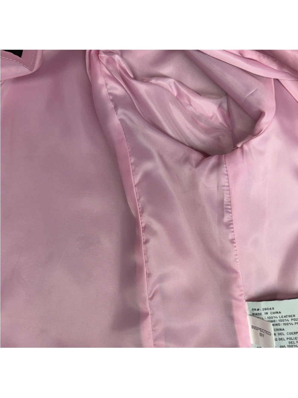 Excelled Collection Fully Lined Pink Leather Women's Blazed Button Up Jacket - Picture 11 of 13